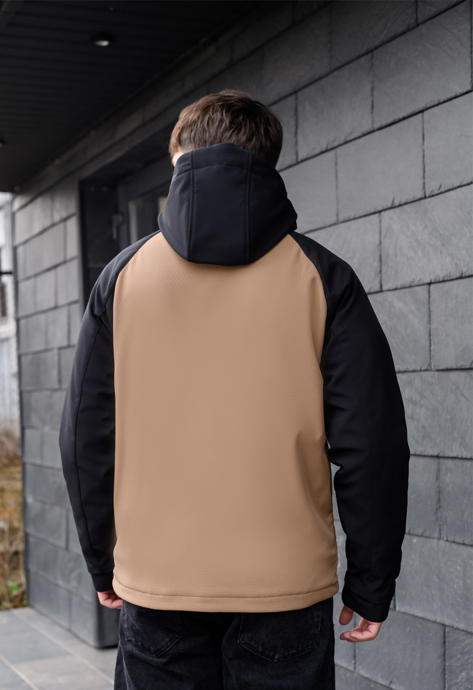 Geacă Staff soft shell ob beige & black