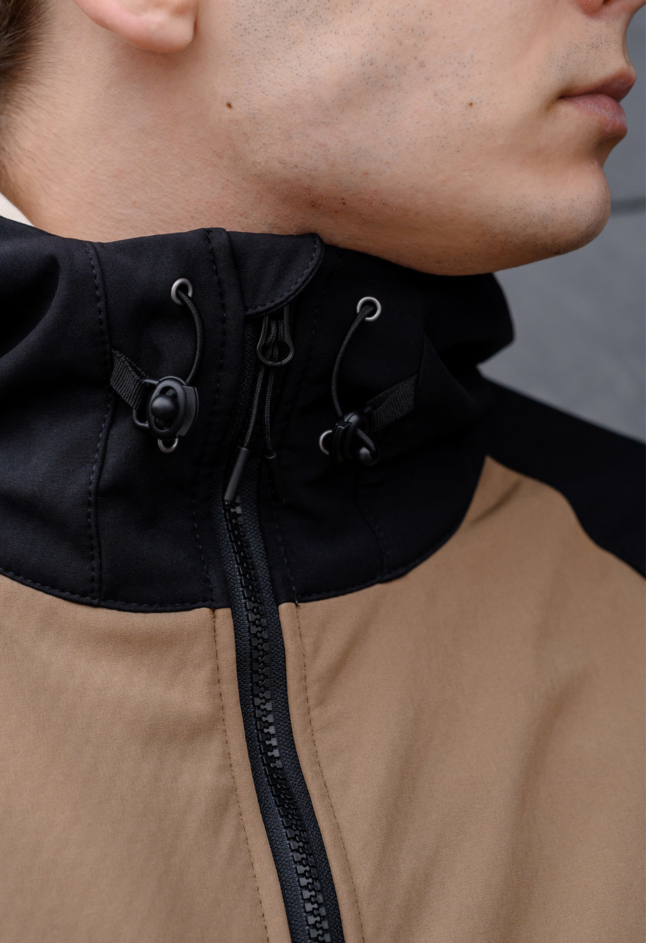 Geacă Staff soft shell ob beige & black