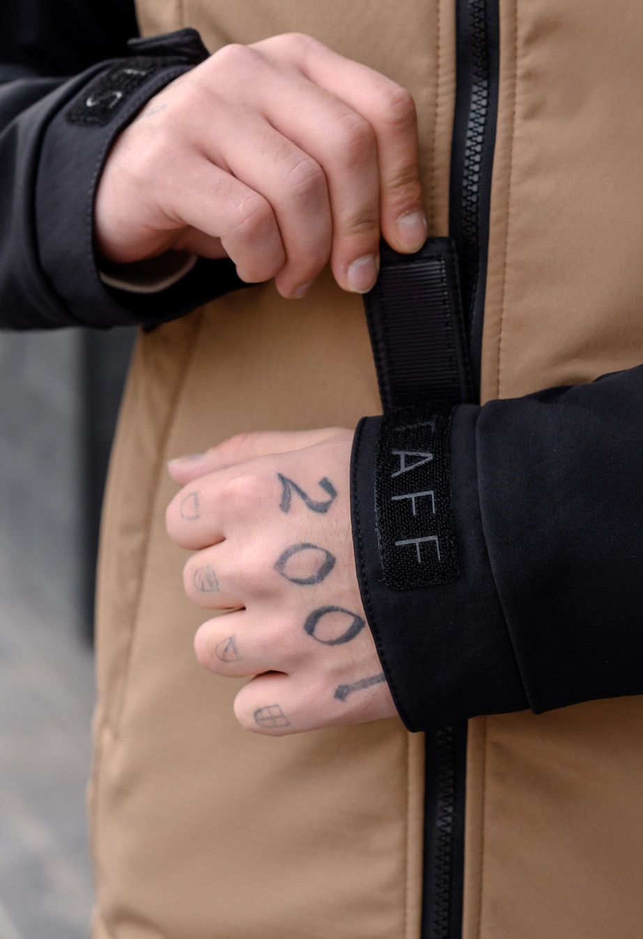 Geacă Staff soft shell ob beige & black