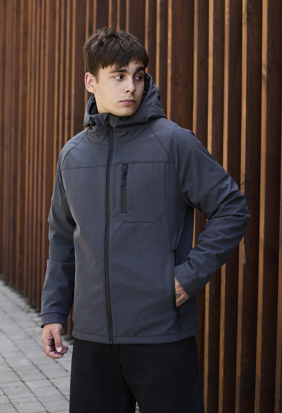 Geacă Staff soft shell bo gray