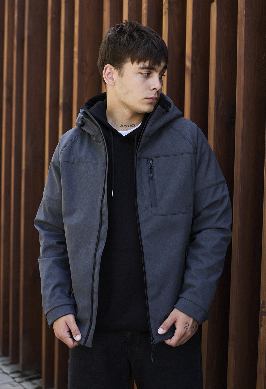 Geacă Staff soft shell bo gray