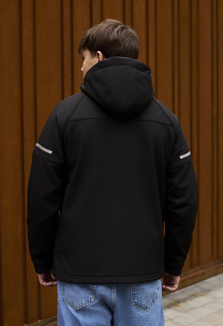 Geacă Staff soft shell bo black reflective