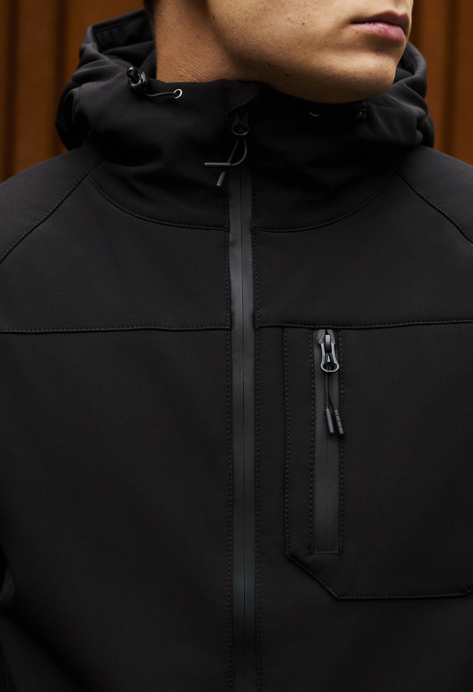 Geacă Staff soft shell bo black reflective