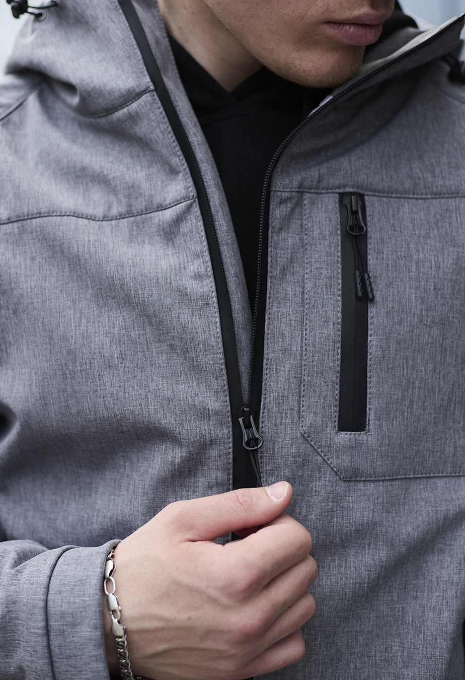 Geacă Staff soft shell bo gray melange