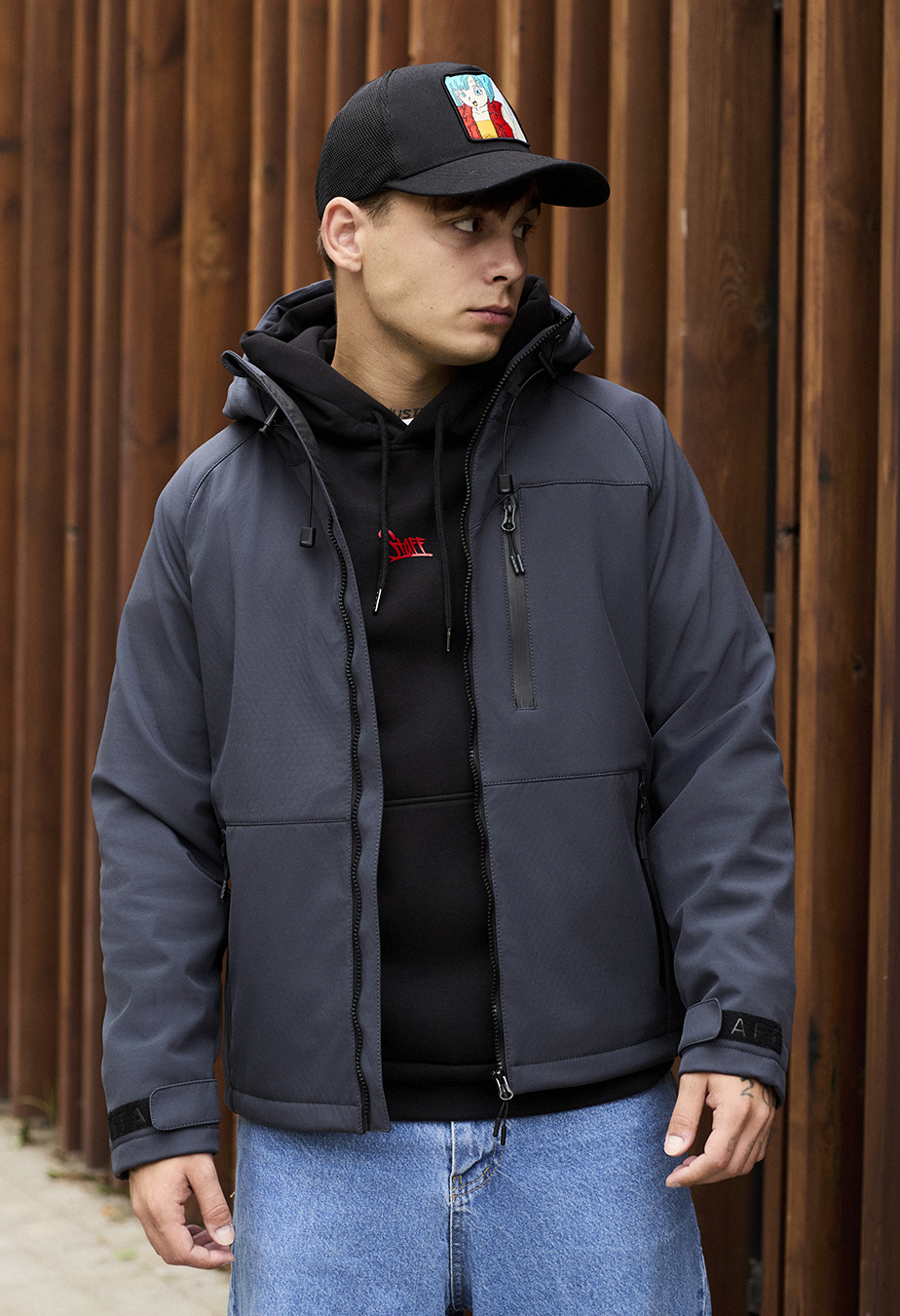 Geacă Staff soft shell flox gray