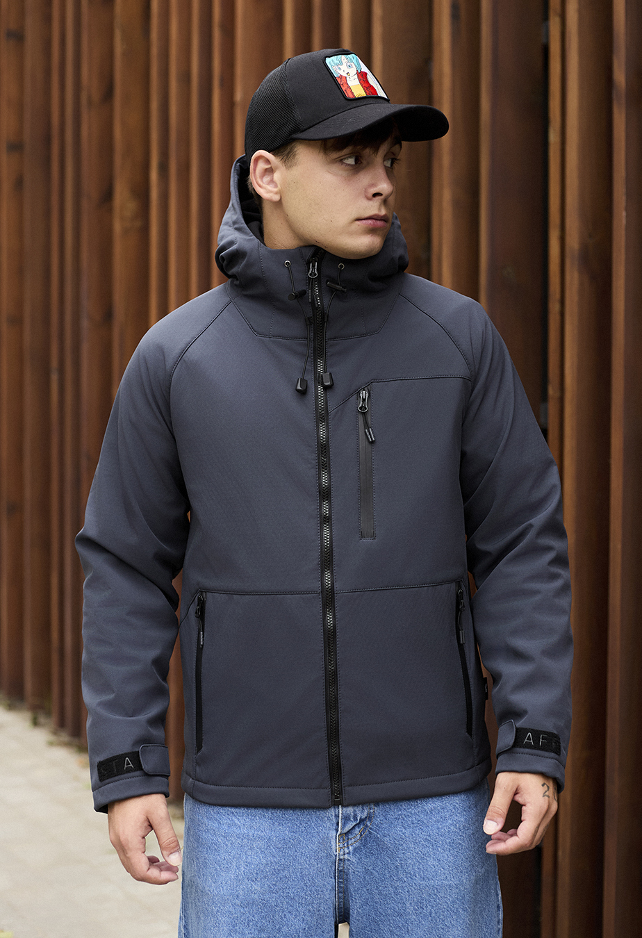 Geacă Staff soft shell flox gray