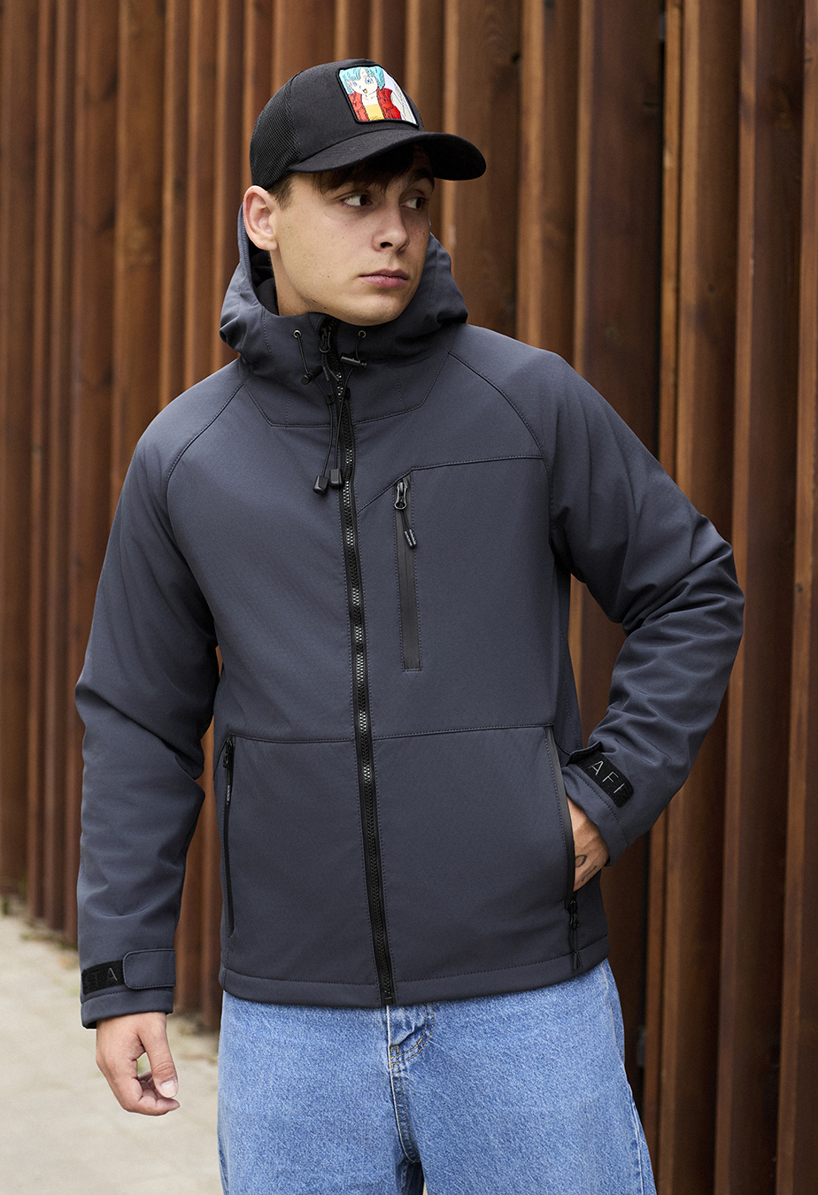 Geacă Staff soft shell flox gray