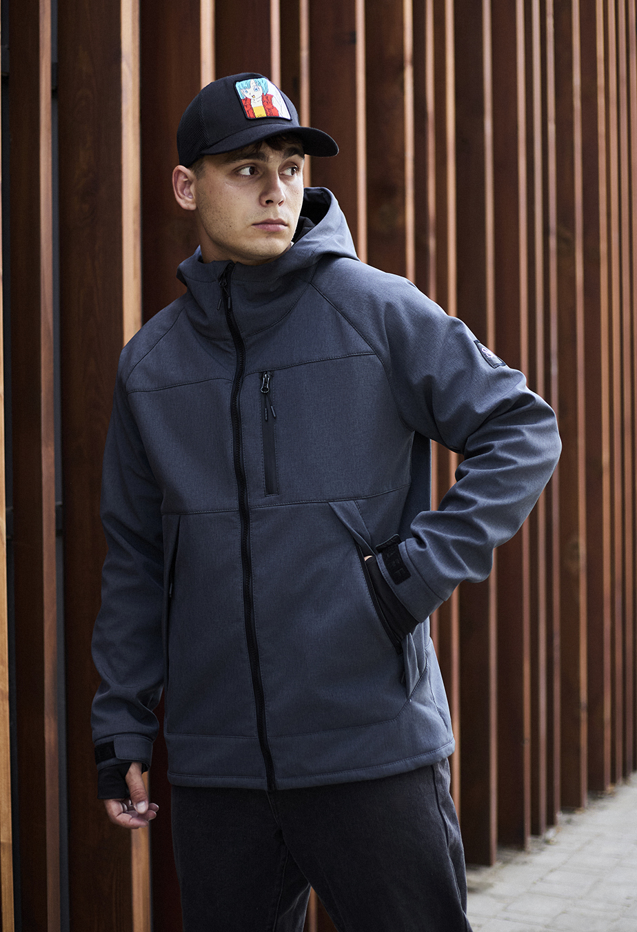 Geacă Staff soft shell lokk gray