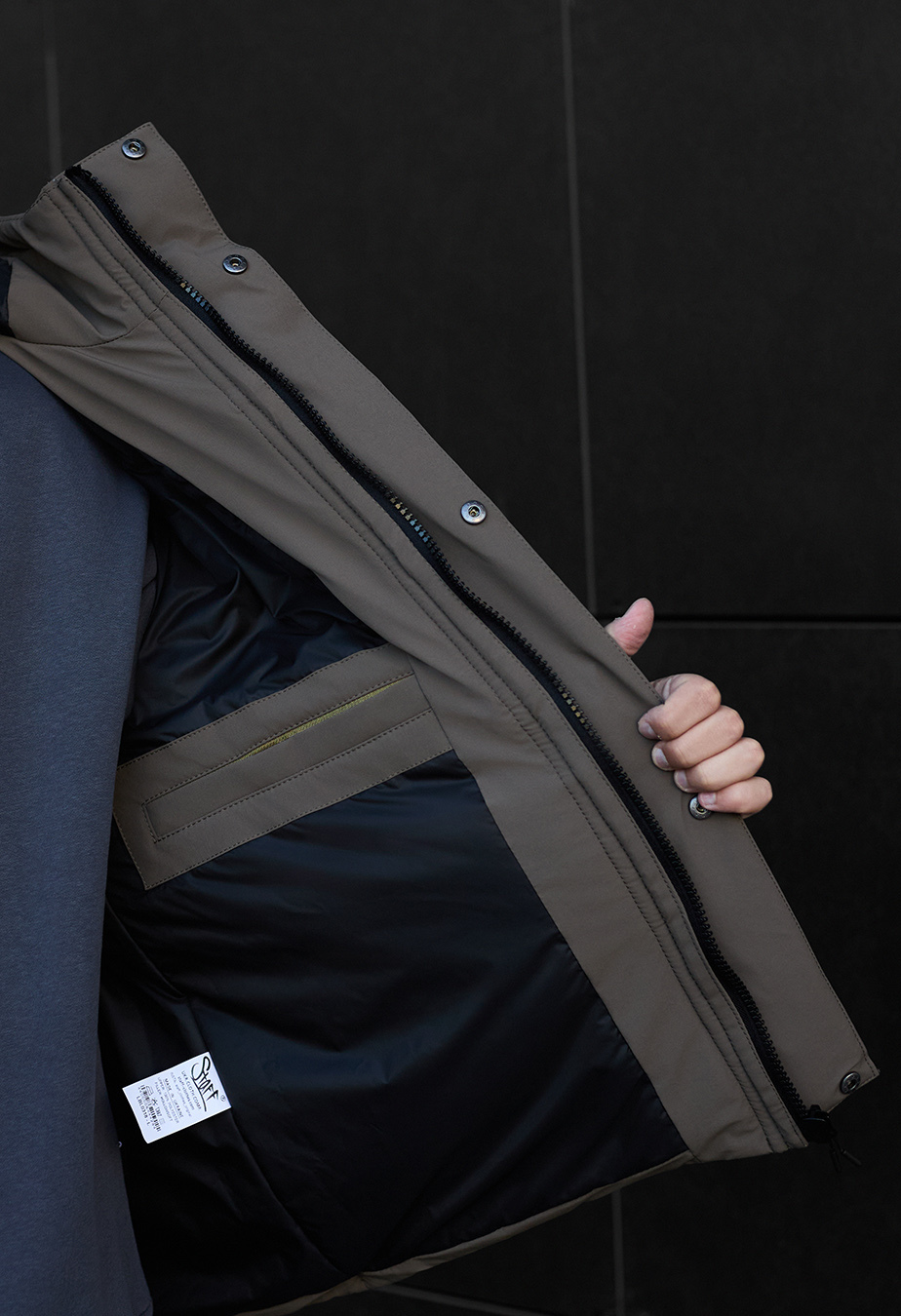 Geacă de iarnă Staff golu dark khaki