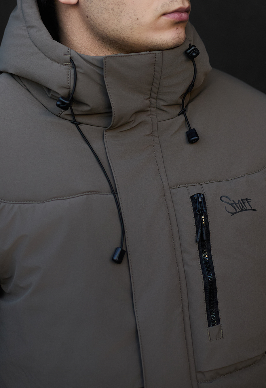 Geacă de iarnă Staff golu dark khaki