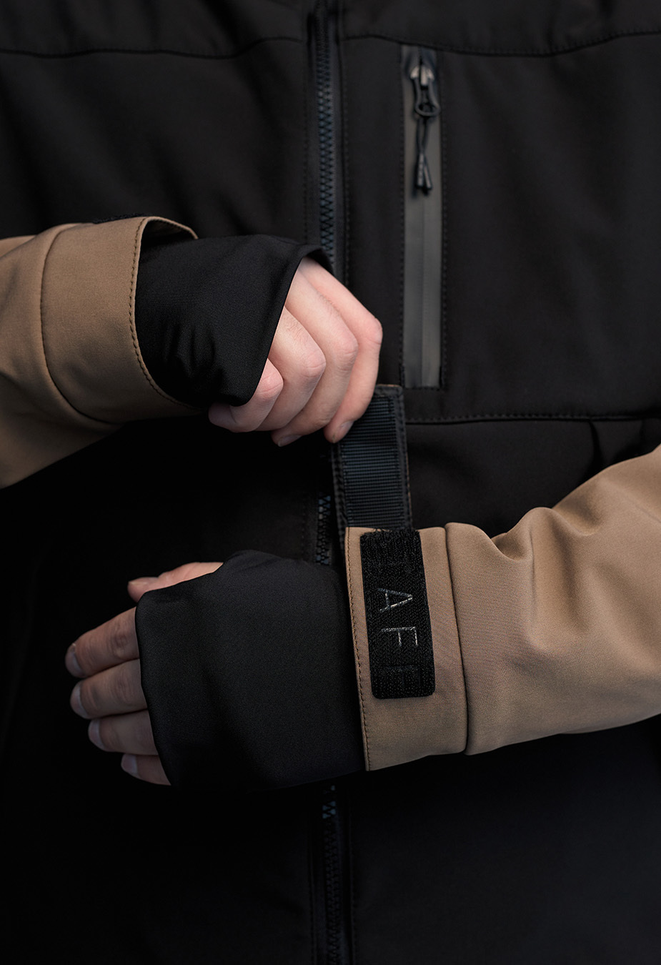 Geacă Staff soft shell lokk black & brown