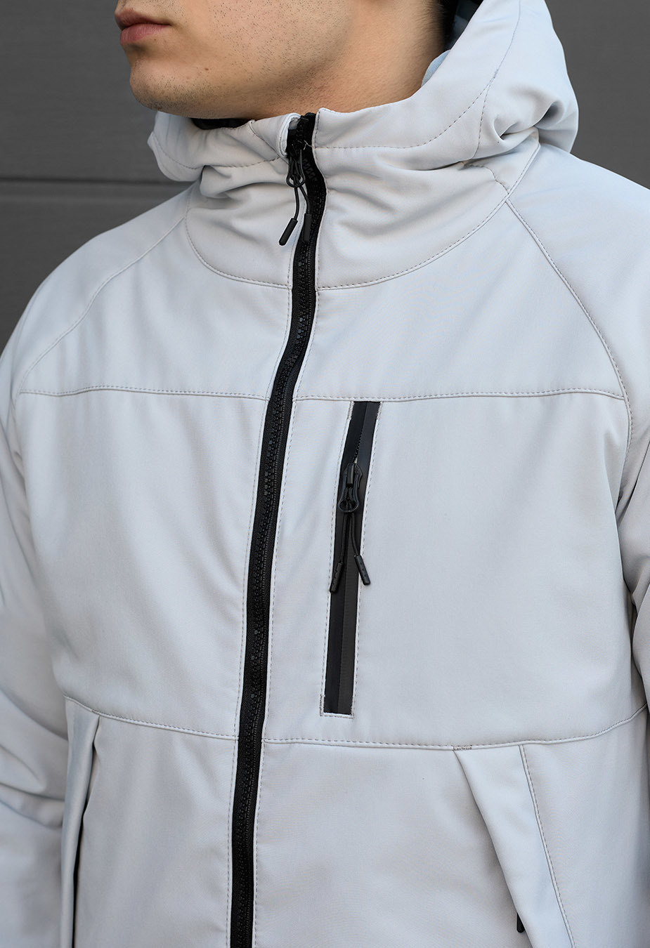 Geacă  Staff soft shell lokk light gray