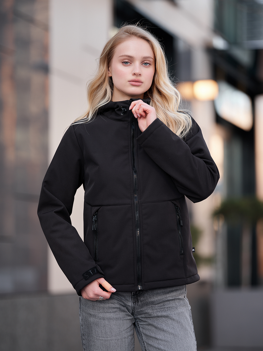 Geacă de damă Staff soft shell black