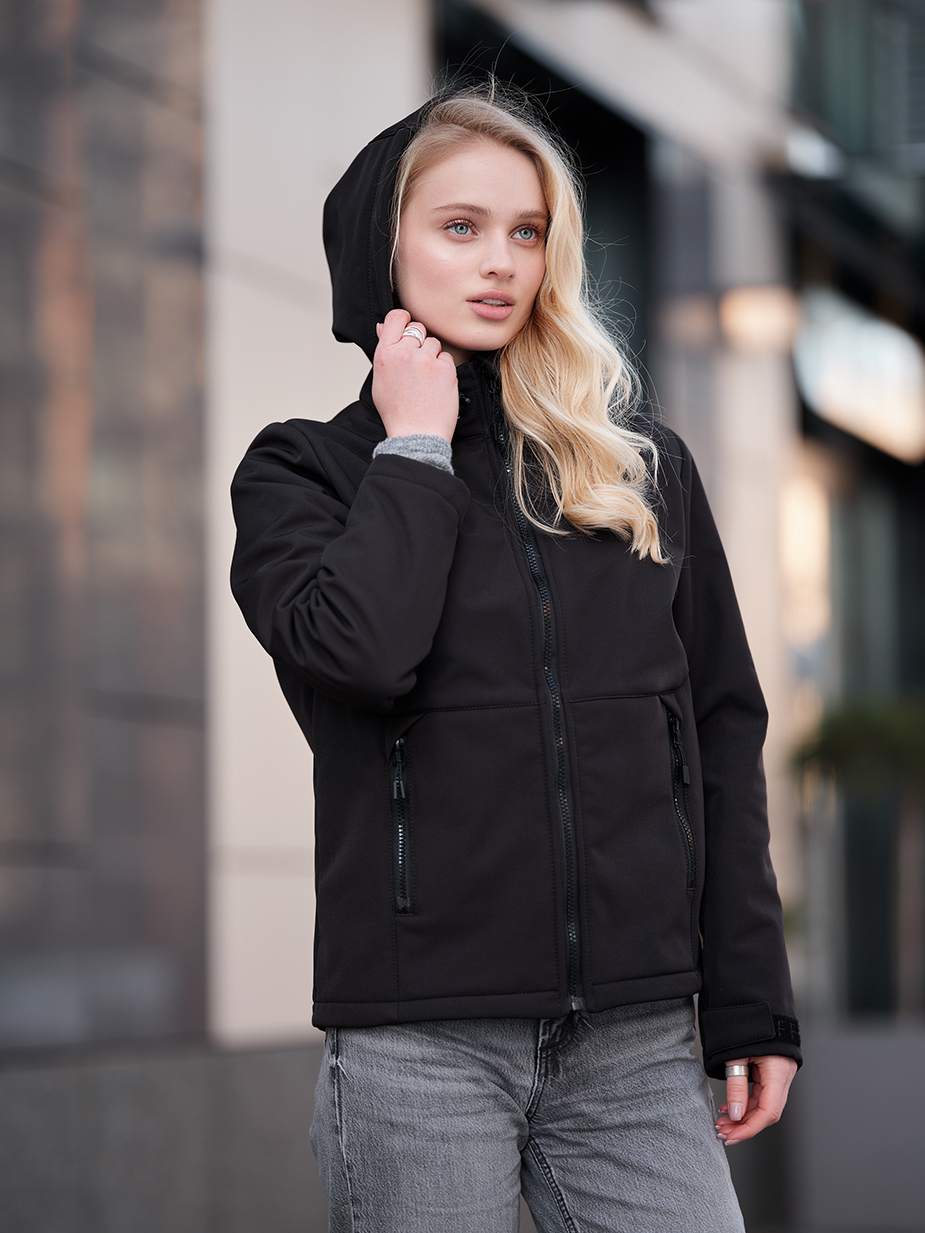Geacă de damă Staff soft shell black