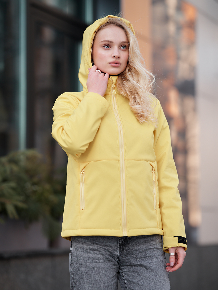 Geacă de damă Staff soft shell yellow
