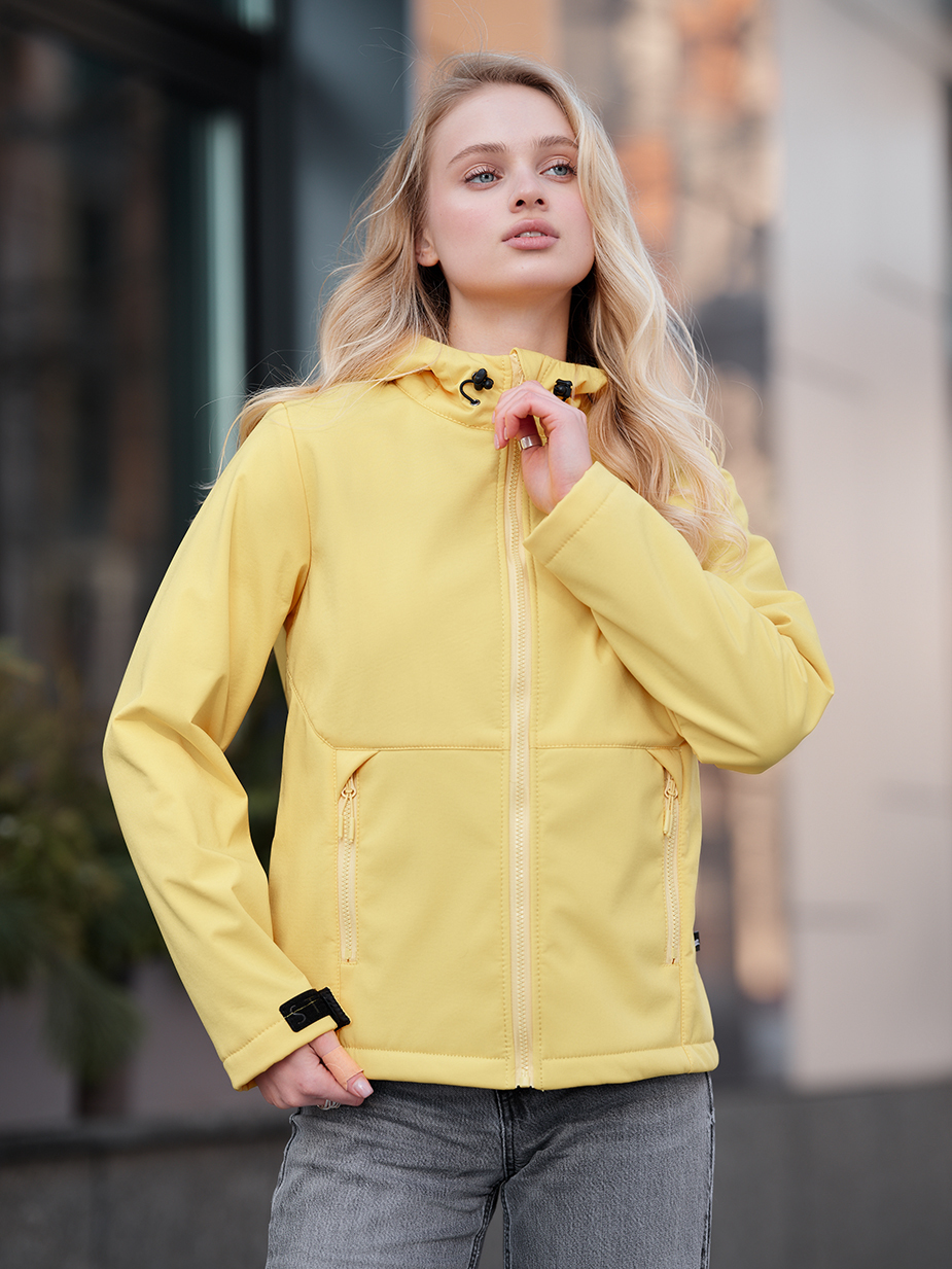Geacă de damă Staff soft shell yellow