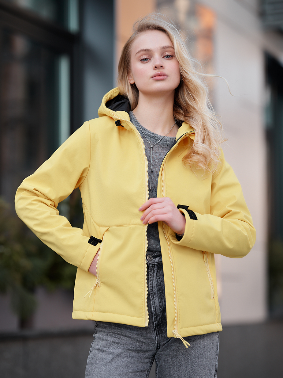 Geacă de damă Staff soft shell yellow