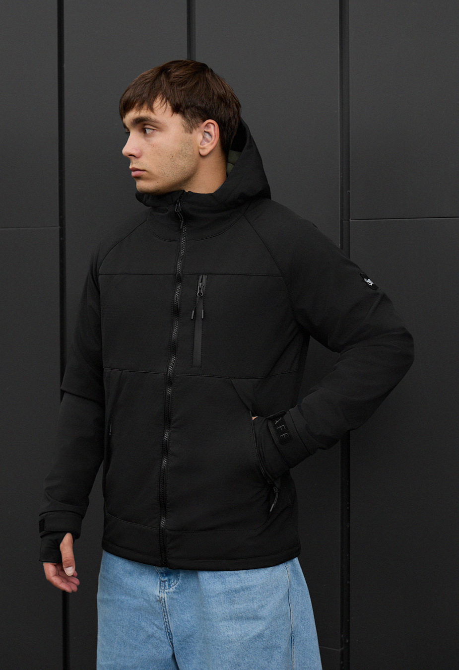 Geacă Staff soft shell lokk black2