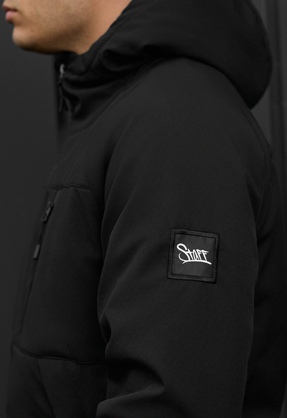 Geacă Staff soft shell lokk black2