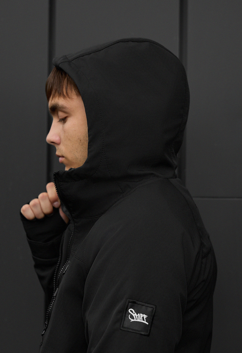 Geacă Staff soft shell lokk black2