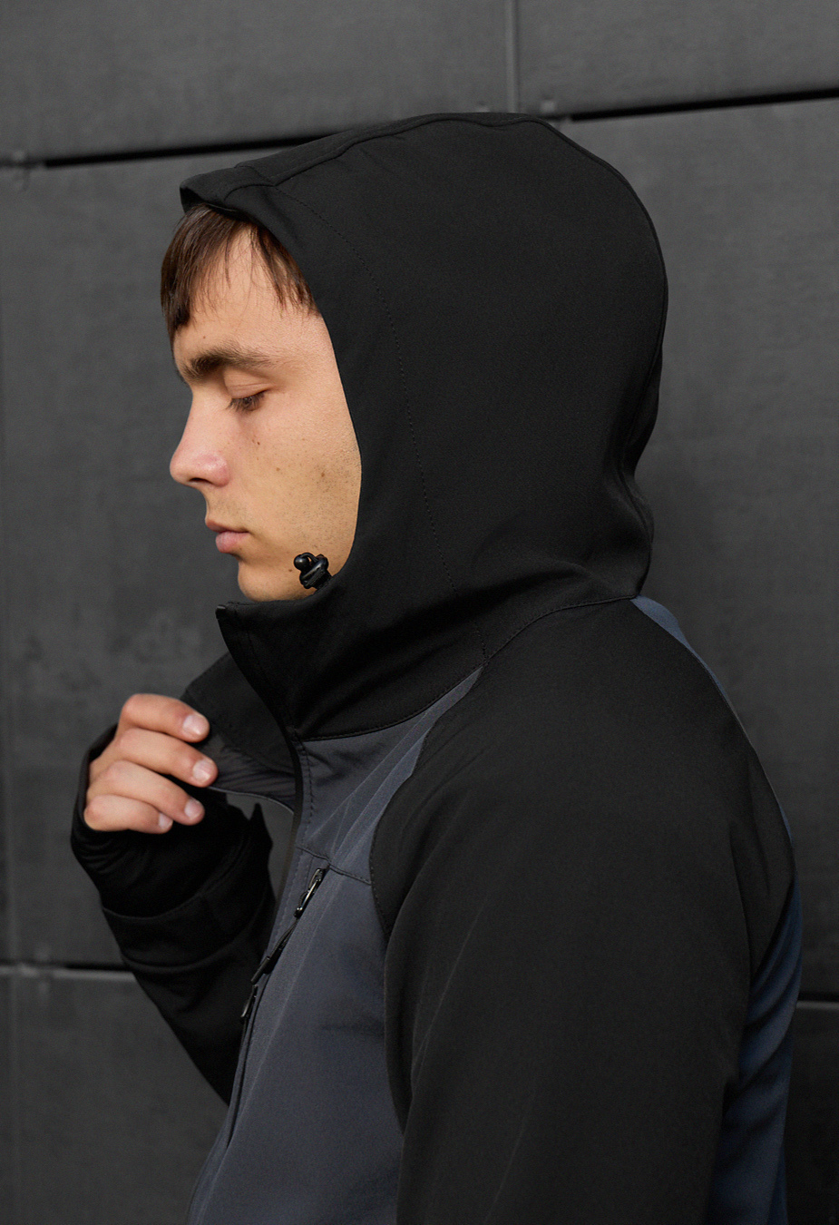 Geacă Staff mei soft shell dark gray & black