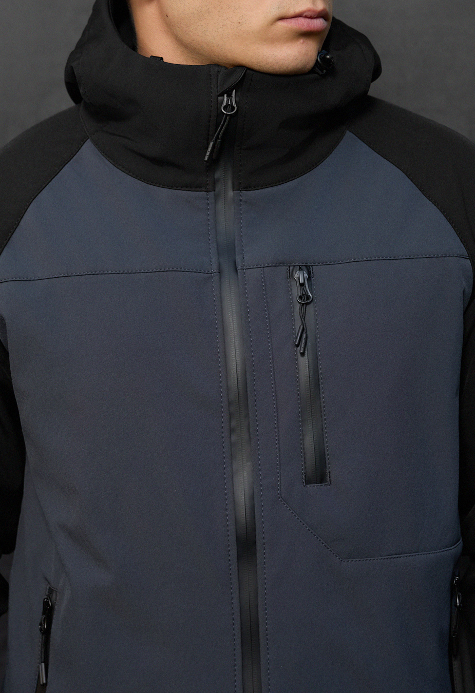 Geacă Staff mei soft shell dark gray & black