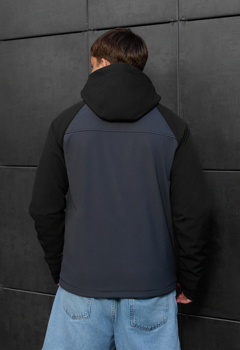 Geacă Staff mei soft shell dark gray & black