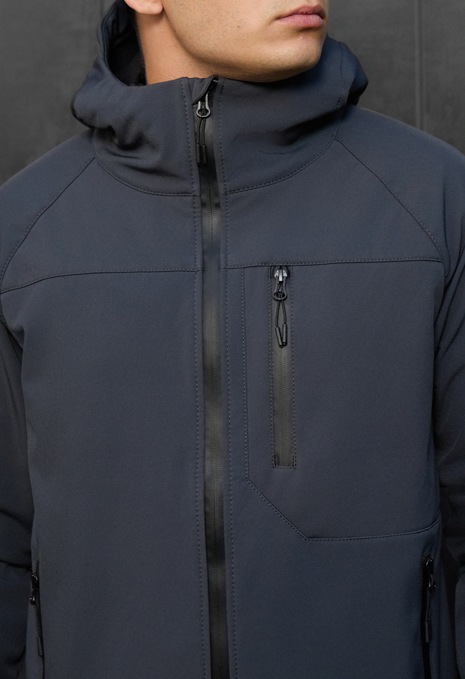 Geacă Staff mei soft shell dark gray