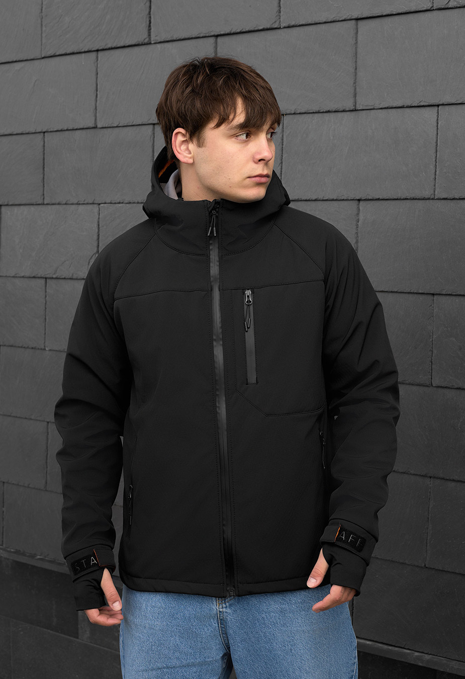 Geacă Staff mei soft shell black