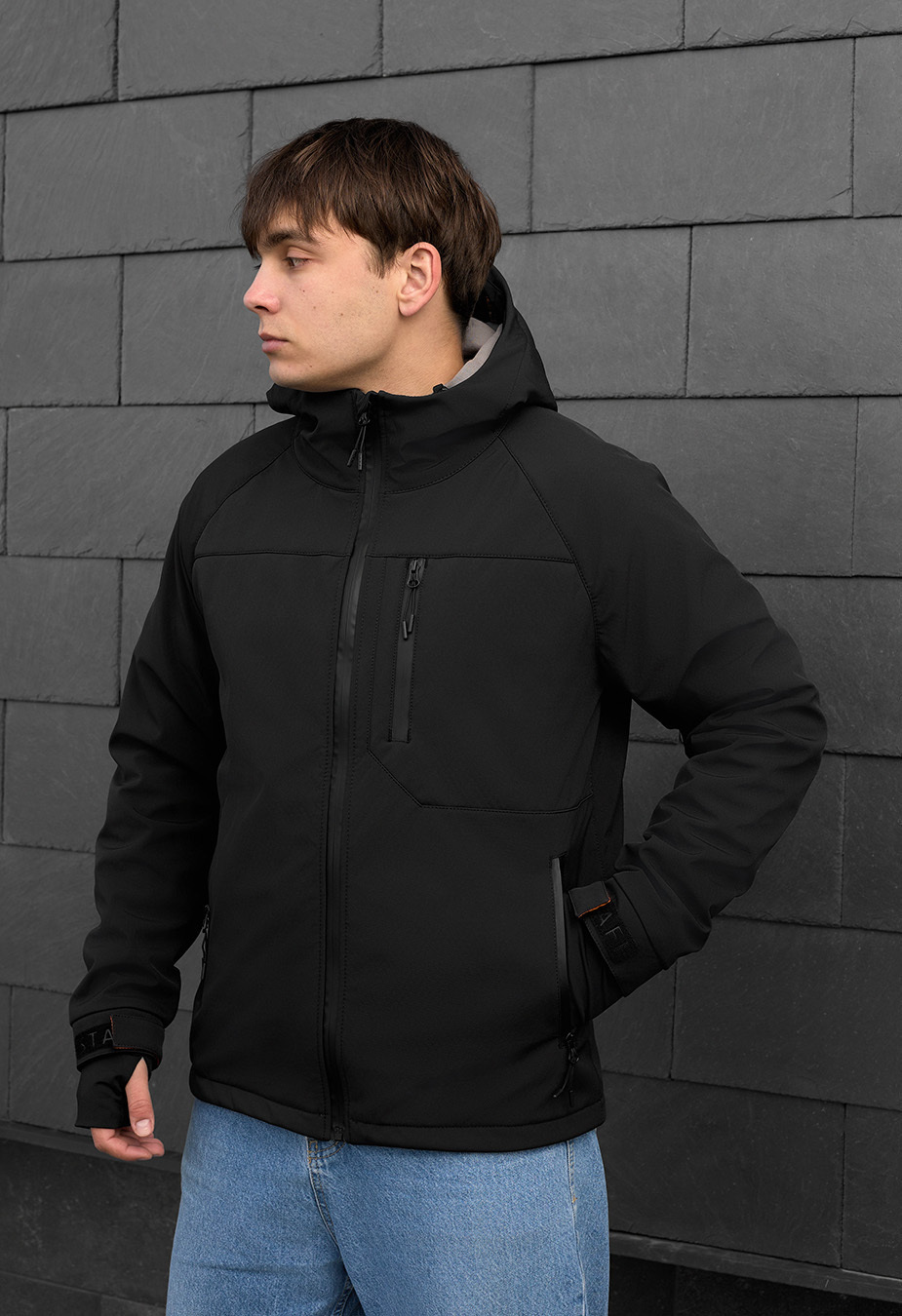 Geacă Staff mei soft shell black