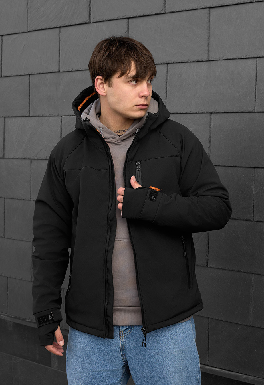 Geacă Staff mei soft shell black