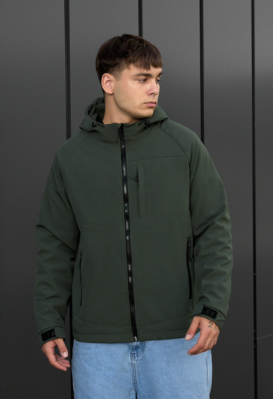 Geacă Staff soft shell cu khaki