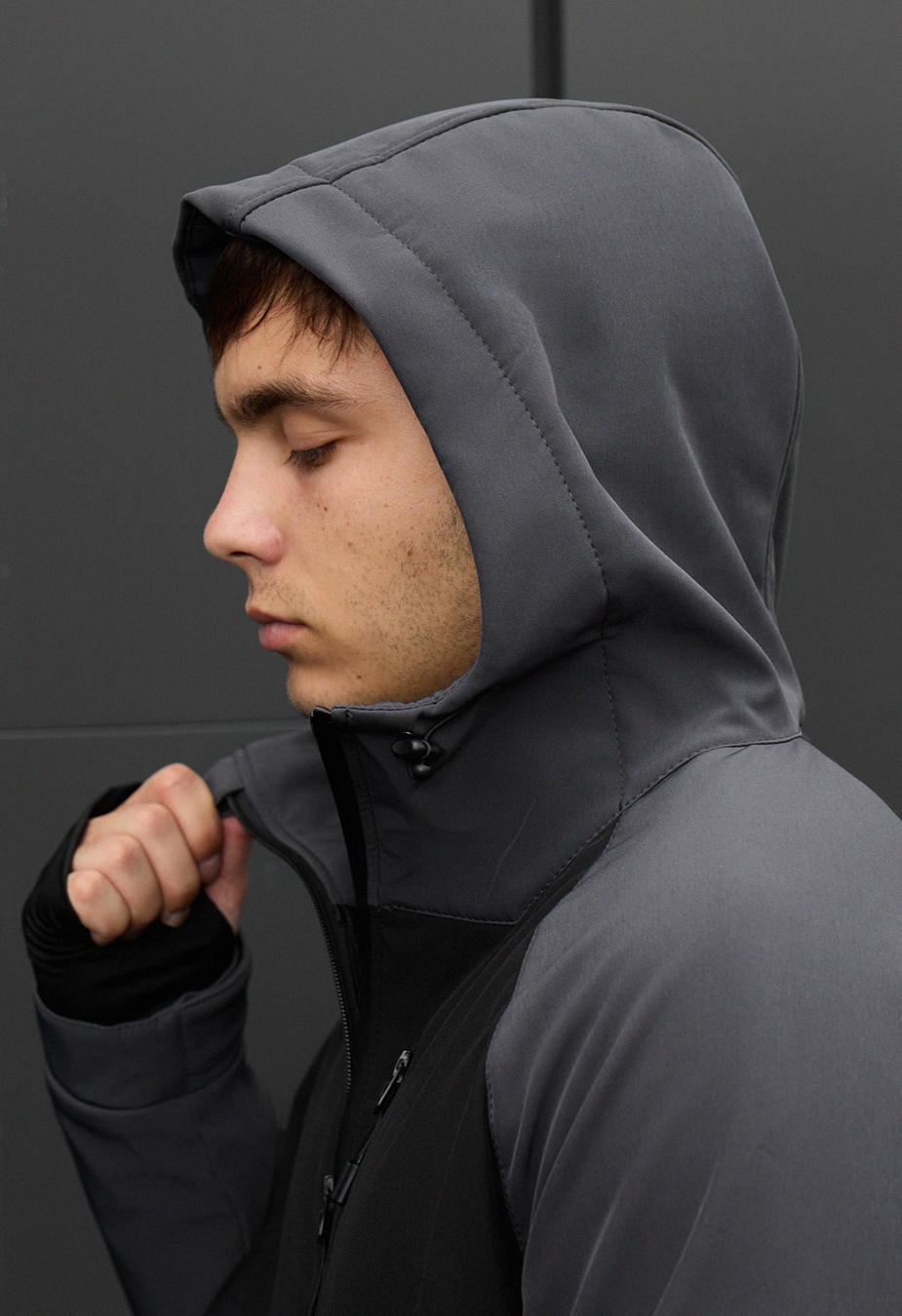Geacă Staff bu soft shell dark gray & black