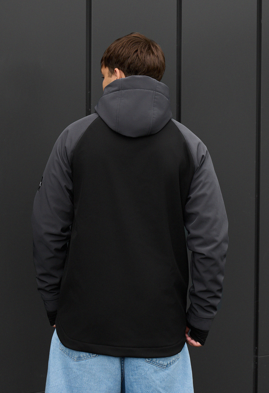 Geacă Staff bu soft shell dark gray & black
