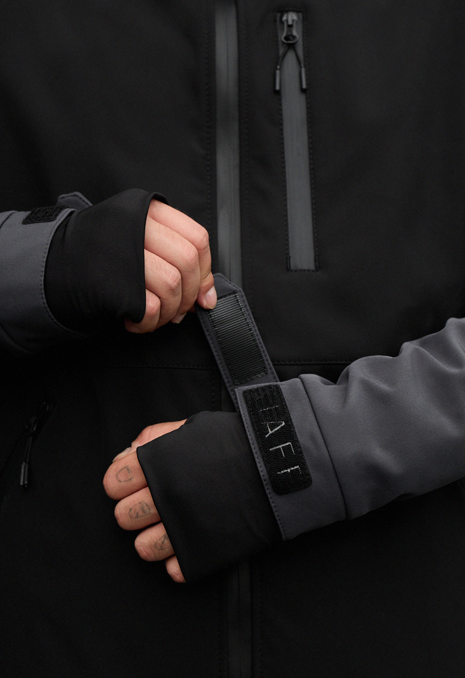 Geacă Staff bu soft shell dark gray & black