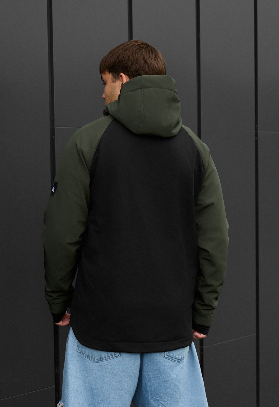 Geacă Staff bu soft shell khaki & black