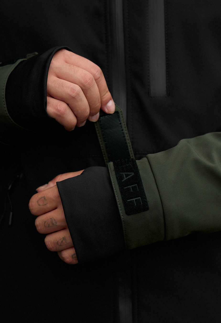 Geacă Staff bu soft shell khaki & black