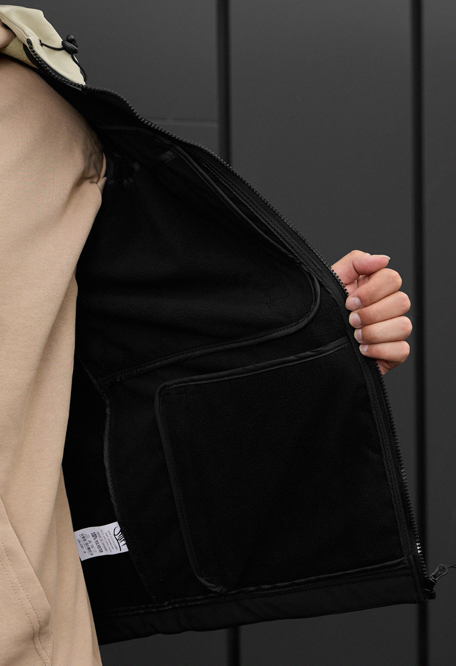 Geacă soft shell Staff re black & light olive