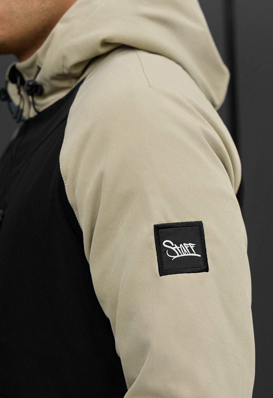 Geacă soft shell Staff re black & light olive