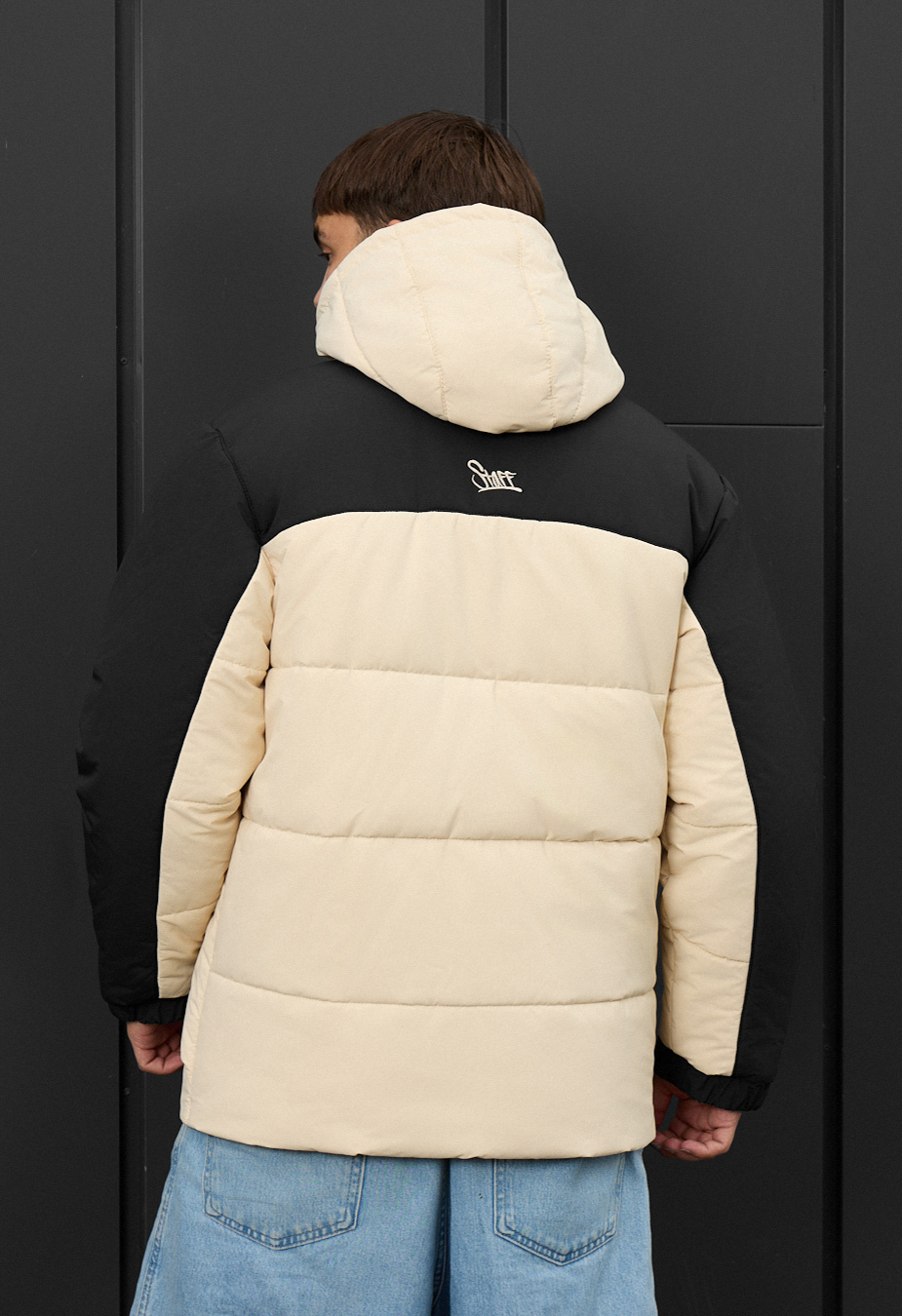 Geacă de iarnă Staff tund milk & black