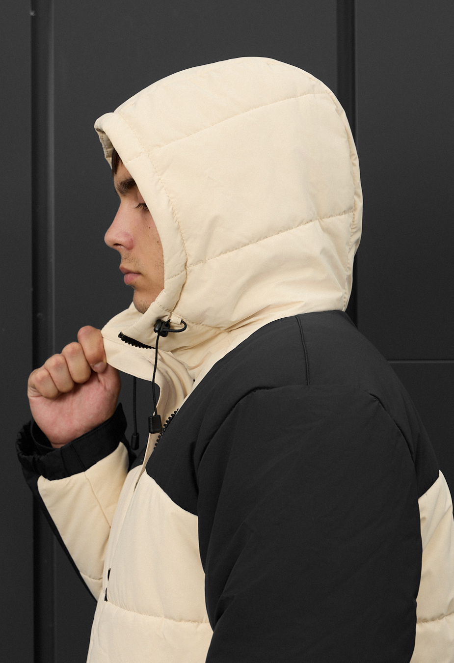 Geacă de iarnă Staff tund milk & black