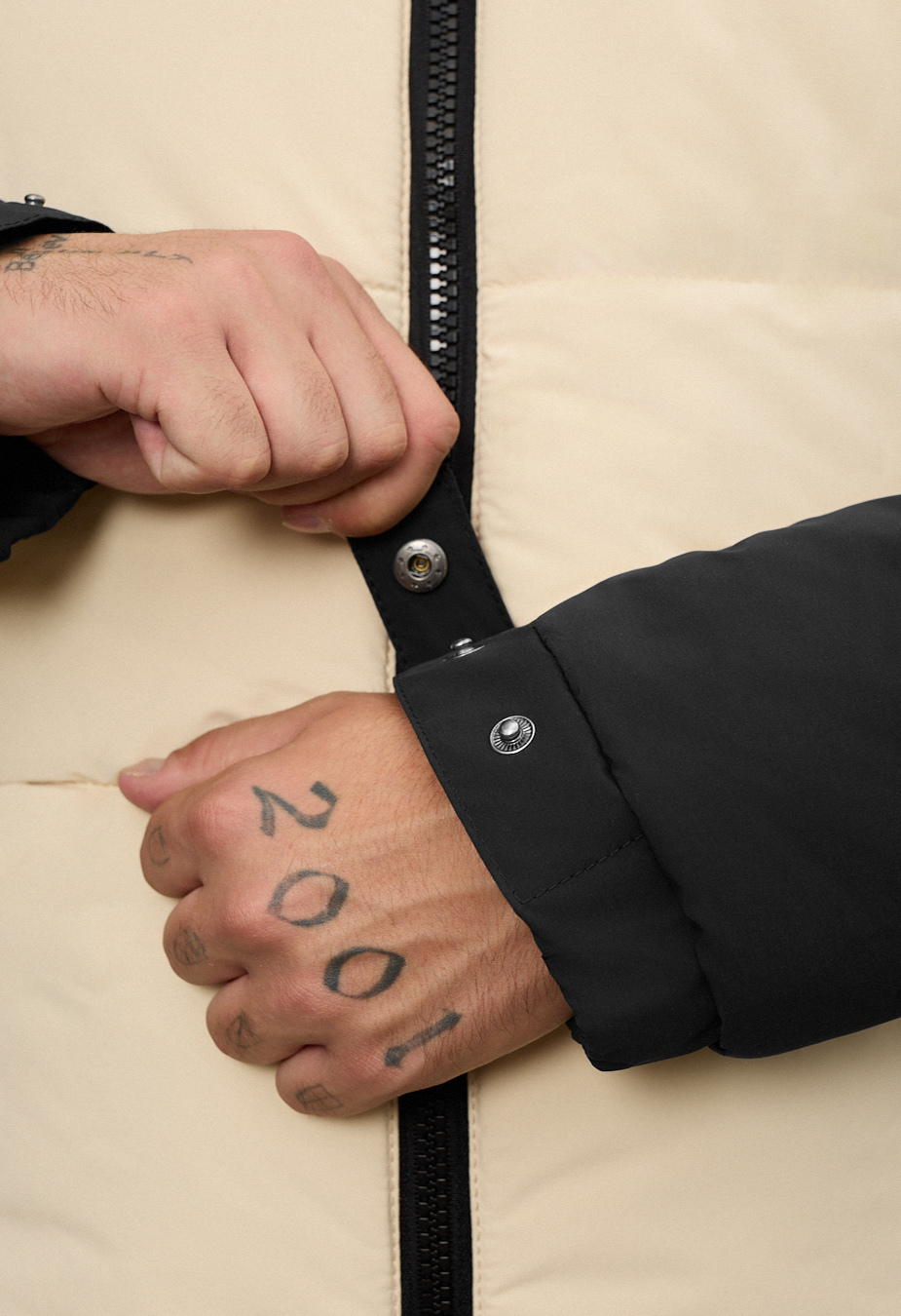 Geacă de iarnă Staff tund milk & black