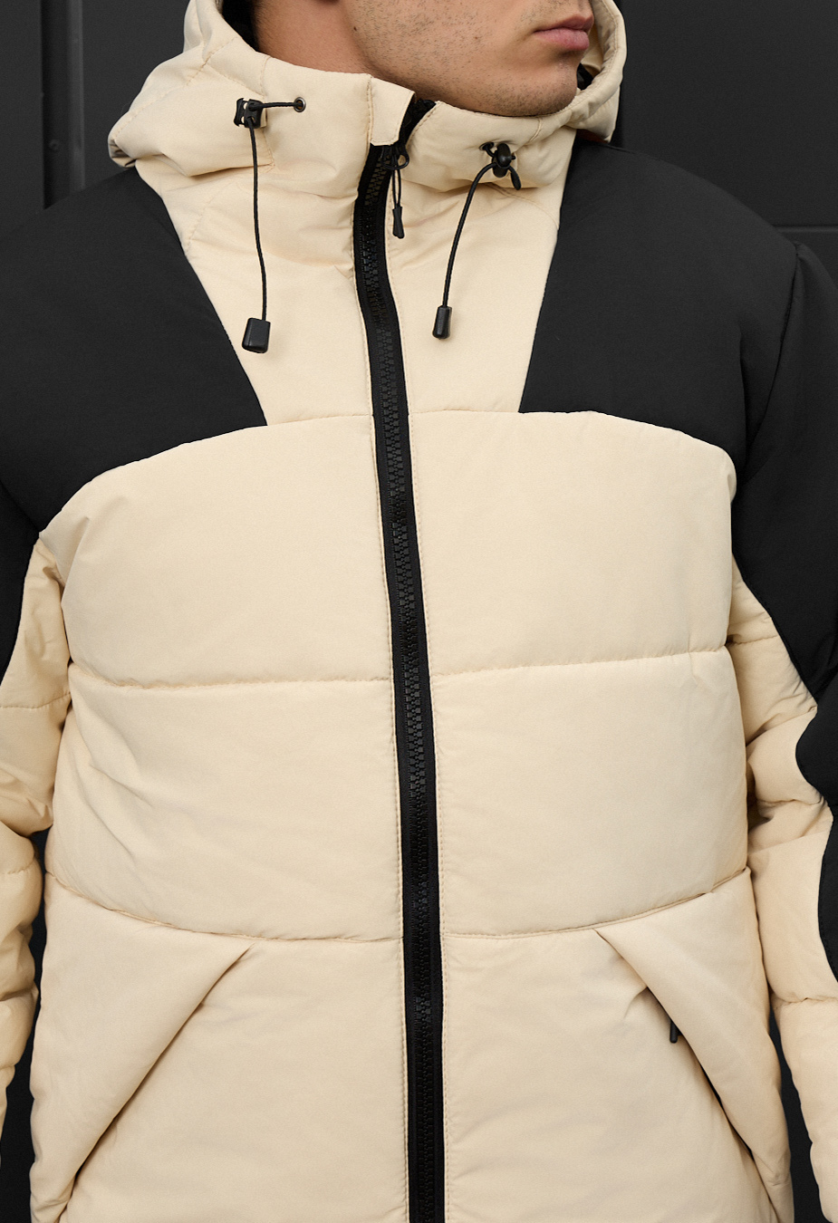 Geacă de iarnă Staff tund milk & black