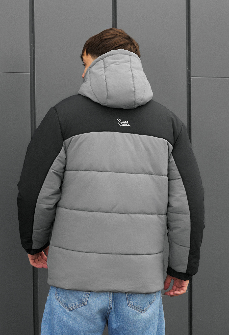 Geacă de iarnă Staff tund gray & black