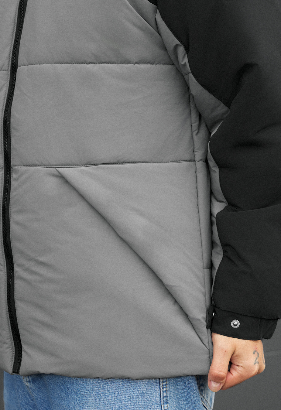 Geacă de iarnă Staff tund gray & black