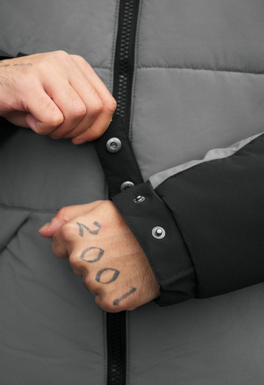 Geacă de iarnă Staff tund gray & black