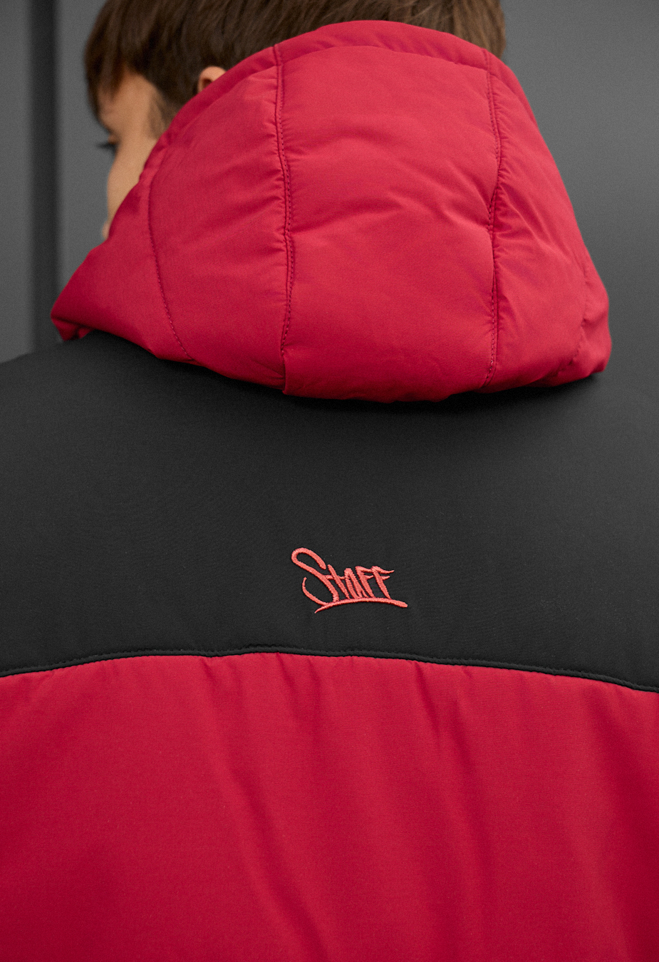 Geacă de iarnă Staff tund red & black