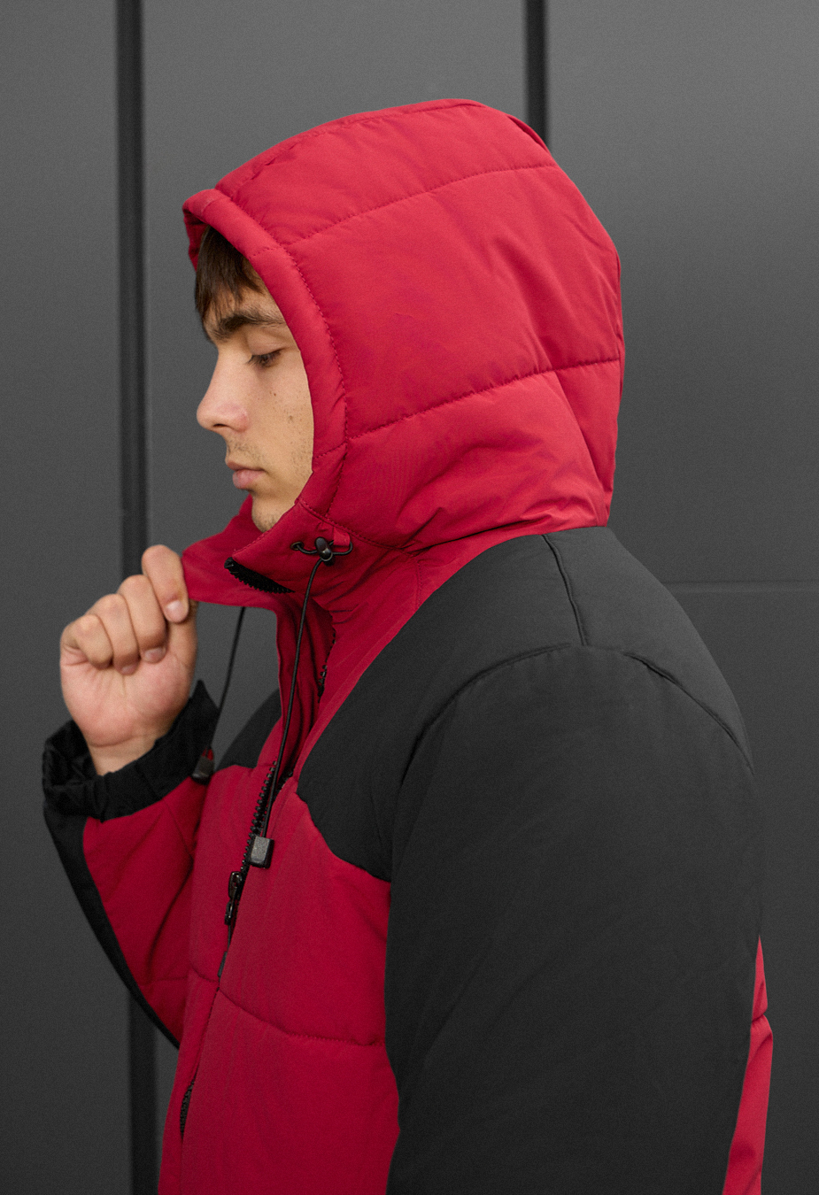 Geacă de iarnă Staff tund red & black