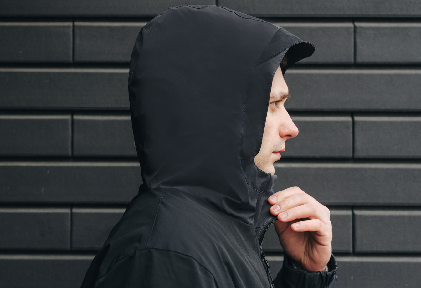 Geacă Staff geo black & gray