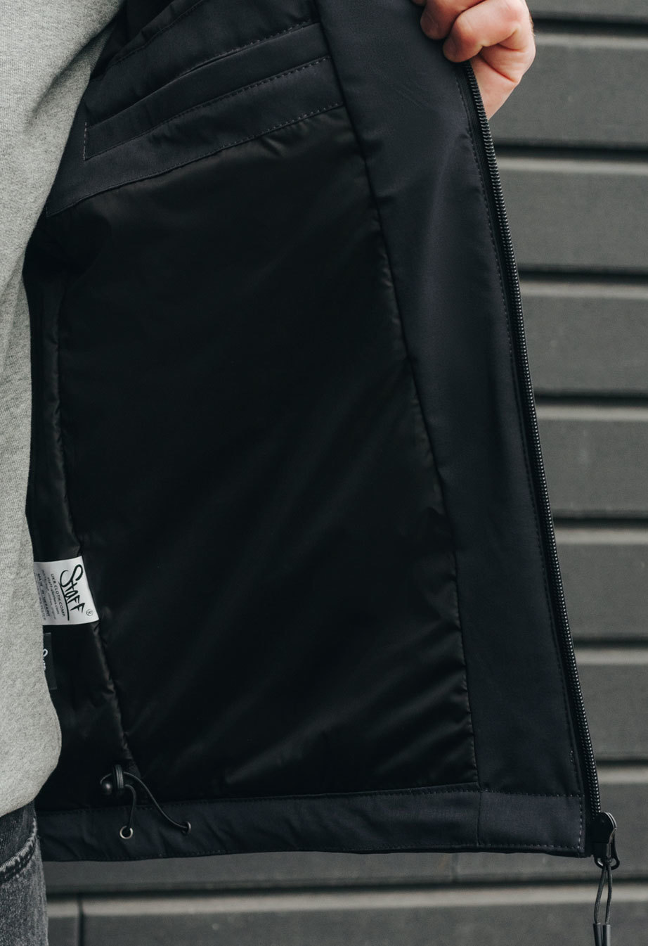 Geacă Staff geo black & gray